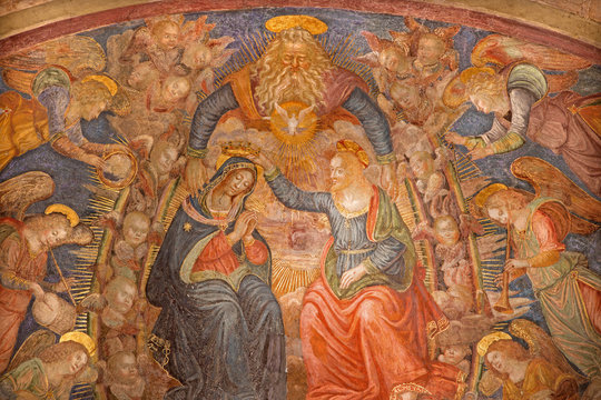 Rome - Coronation of Virgin Mary fresco