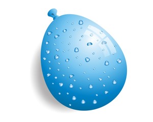 balloon blue wet dew water droplets image vector