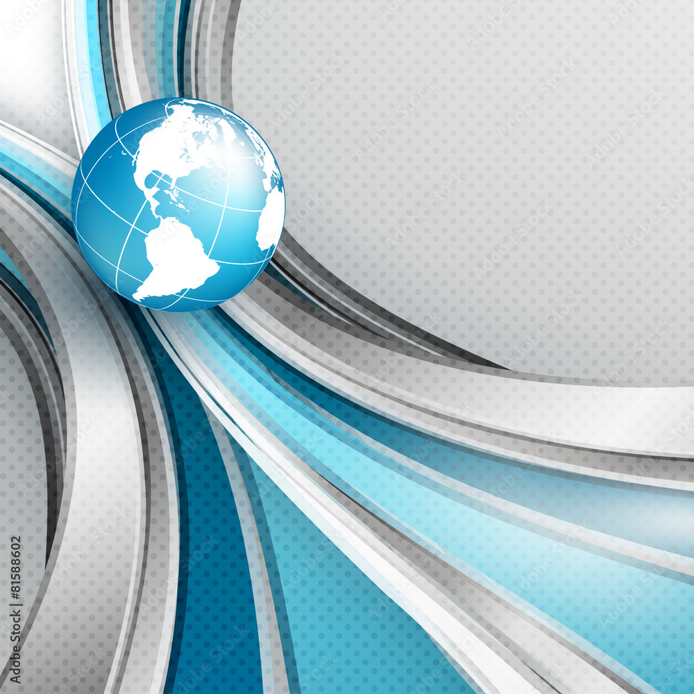 Poster vector background with wavy lines
