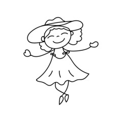 hand drawing cartoon happy people