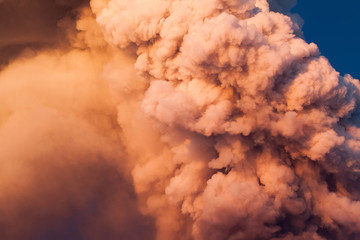 Mount Etna Eruption and lava flow
