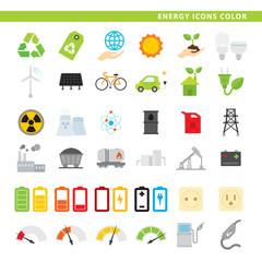 Energy icons color.