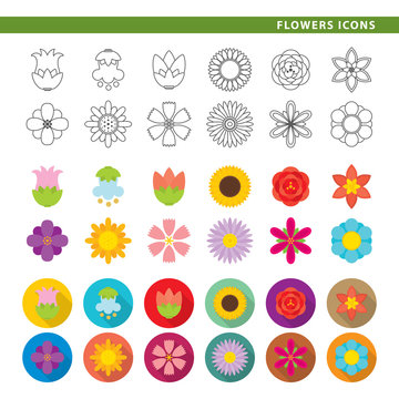 Flowers icons.
