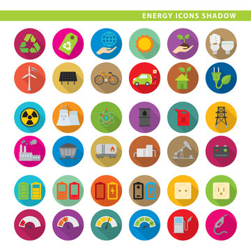 Energy icons shadow.