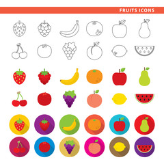 Fruits icons.