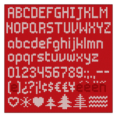 Knitted alphabet. - 81589293