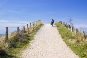 Walking with the dog in the dunes, Zoutelande, Netherlands