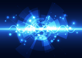 vector digital technology concept, abstract background