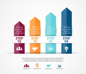 Vector arrows infographic. Template for diagram, graph