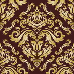 Fototapeta premium Damask Seamless Pattern. Orient Background