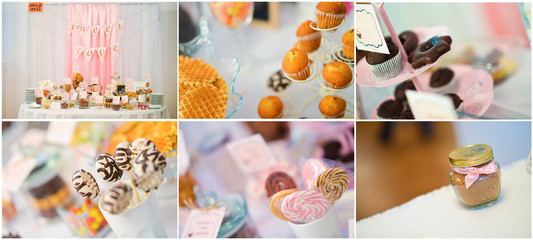 Wedding sweets collage