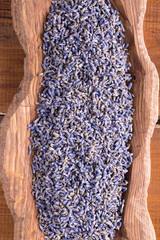 Dried lavender flowers.