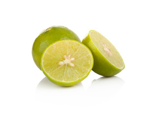 Fresh lime Isolated on white background