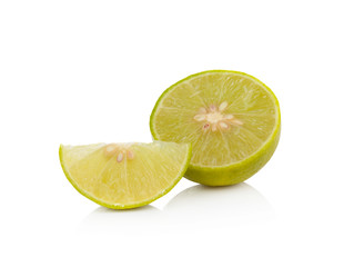 Fresh lime Isolated on white background