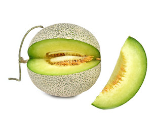 Cantaloupe isolated on white background