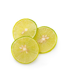 Fresh lime Isolated on white background