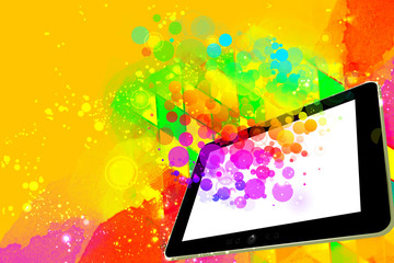 Creativity concept on a digital tablet