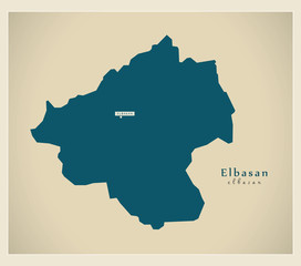 Modern Map - Elbasan AL