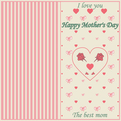 Vintage Happy Mothers's Day Typographical Background