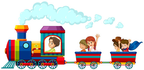 Train and children © GraphicsRF