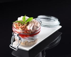 dessert in a jar