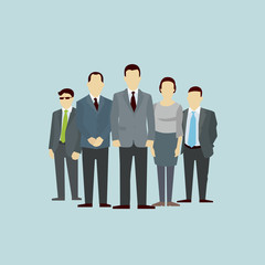 Teamwork. Concept of Group People. Vector flat.