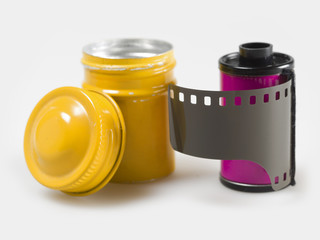 An old roll of 35mm camera film