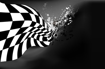 race, checkered flag background vector