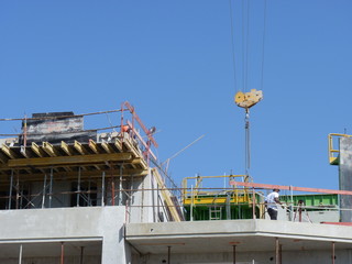 Naklejka premium chantier de construction béton armé