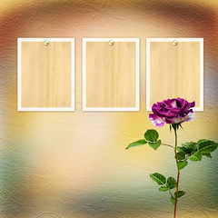 Drawing beautiful bouquets of roses on pastel background