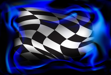 race, checkered flag background vector