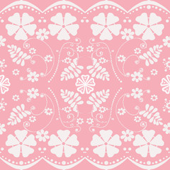 White seamless lace pattern background