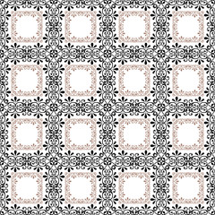 Retro elements background abstract geometric seamless pattern