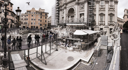 Trevi Fountain during renovation, Roma, Italy