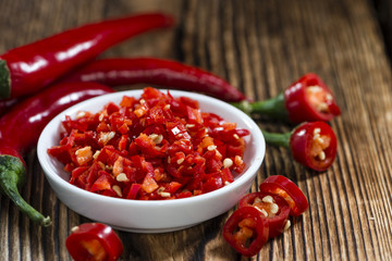 Cutted red Chilis
