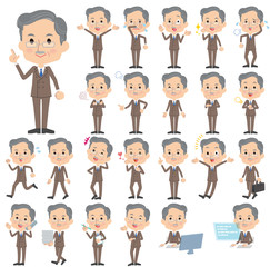 ダブルスーツオールバックひげ男性