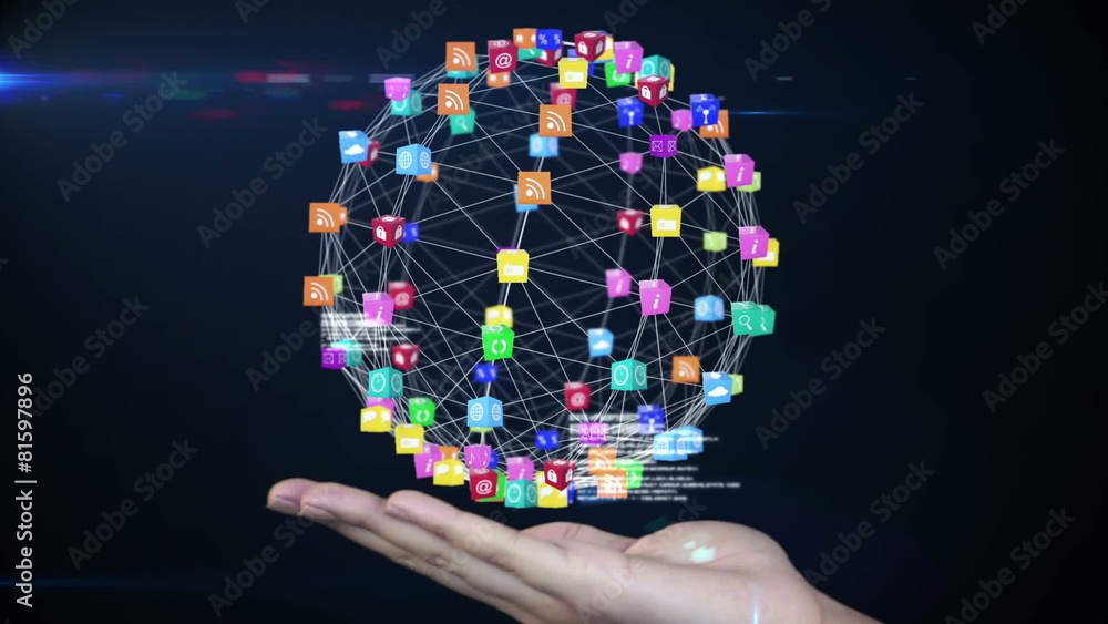 Poster hand presenting a tech design