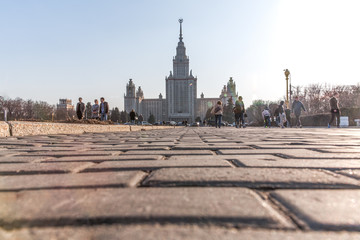 Naklejka premium Road to the university