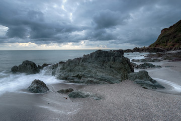 Grey Sky over Portwrinkle in Cornwall