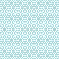 Seamless Retro Pattern Flowers Turquoise © Jan Engel