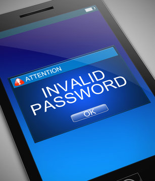 Invalid password concept.