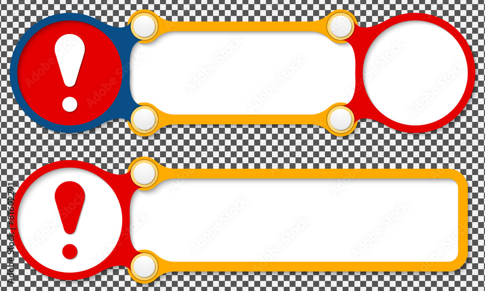 Poster two vector abstract frames for your text and exclamtion mark