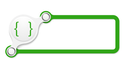 Vector green box for your text and square brackets