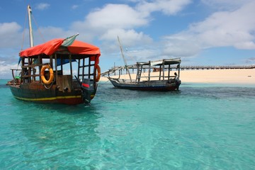 Beautiful Southern Beach with Two Boats