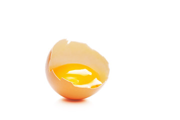 Studio shot of a broken eggshell