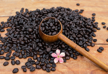 coffee on beans