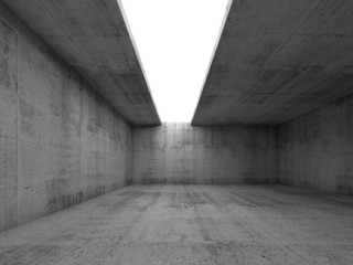 Abstract architecture background, empty concrete room