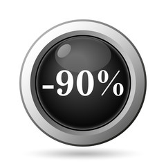 90 percent discount icon