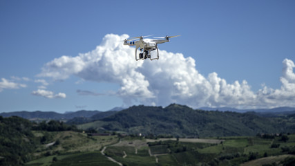 Fototapeta na wymiar UAV drone flying