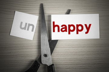 Cut happy from unhappy